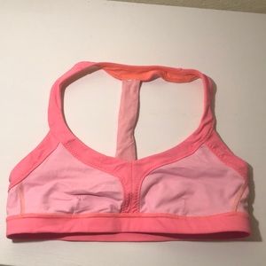 Coral Lululemon sports bra, size 4